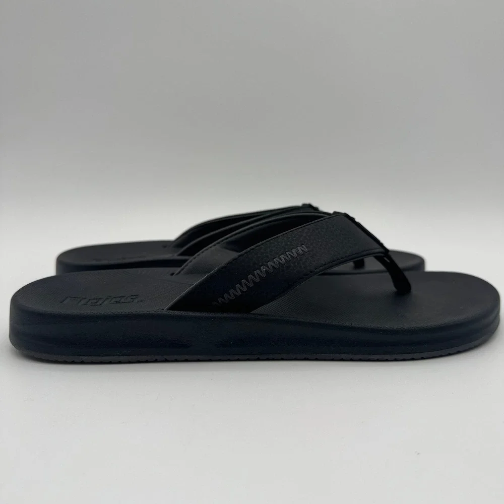 Flojos‎ Men's Black Flip Flop Sandals Size 9 Comfort Beach Casual Thong Slip On
